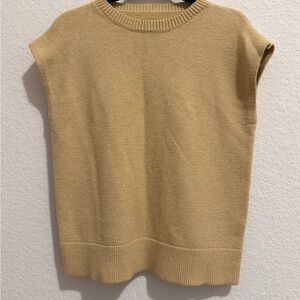 Tan Sleeveless Knit Top